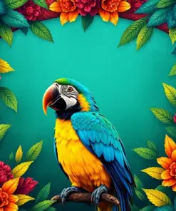 Vintage Macaw Canopy paint by numbers