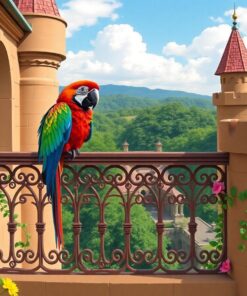 Castle Balcony Paint Numbers