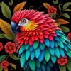 Vintage Macaw Plume Folio Paint By Numbers