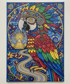 Vintage Macaw Spirit Guide Paint By Numbers