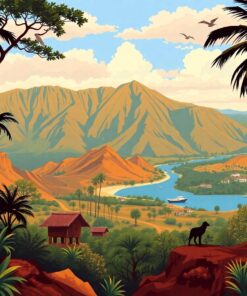 Vintage Madagascar Topography Paint By Numbers