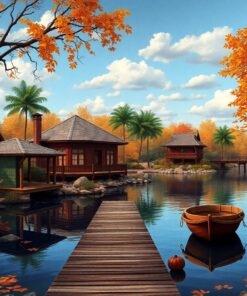 Lagoon Retreat Paint Numbers