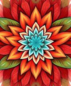 Lotus Mandala Paint Numbers