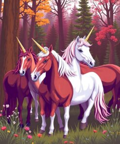 Unicorn Herd Paint Numbers