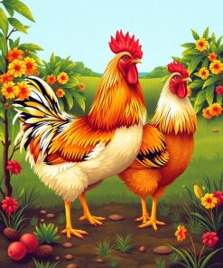 Grove Hens Paint Numbers