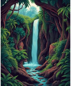 Waterfall Lair Paint Numbers