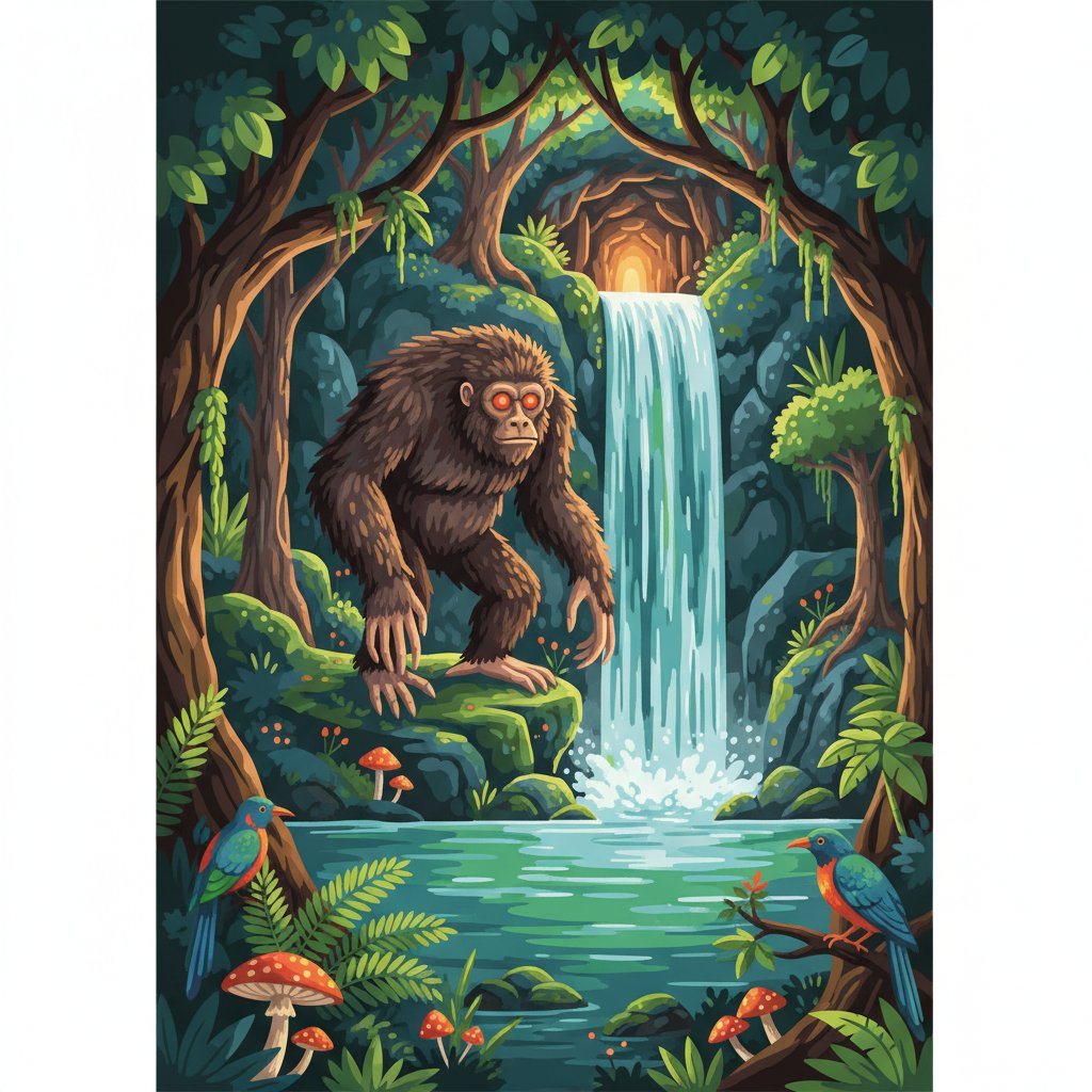 vintage-mapinguari-waterfall-lair-paint-by-numbers-kit
