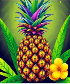 Vintage Mardi Gras Pineapple Paint By Numbers