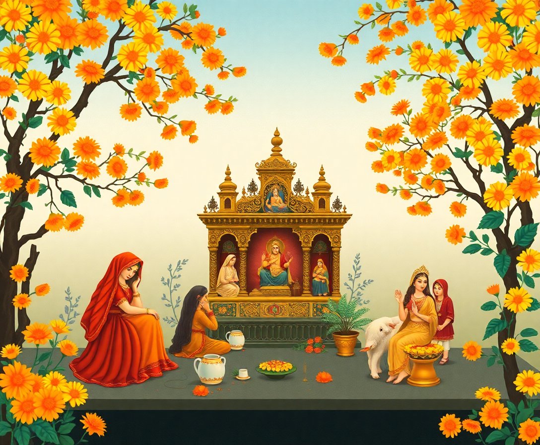 vintage-marigold-altar-scene-paint-by-numbers-kit