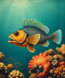 Vintage Marine Anglerfish Study Paint By Numbers