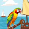 Maritime Parrot Paint Numbers