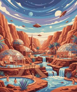 Vintage Mars Spa Retreat Paint By Numbers