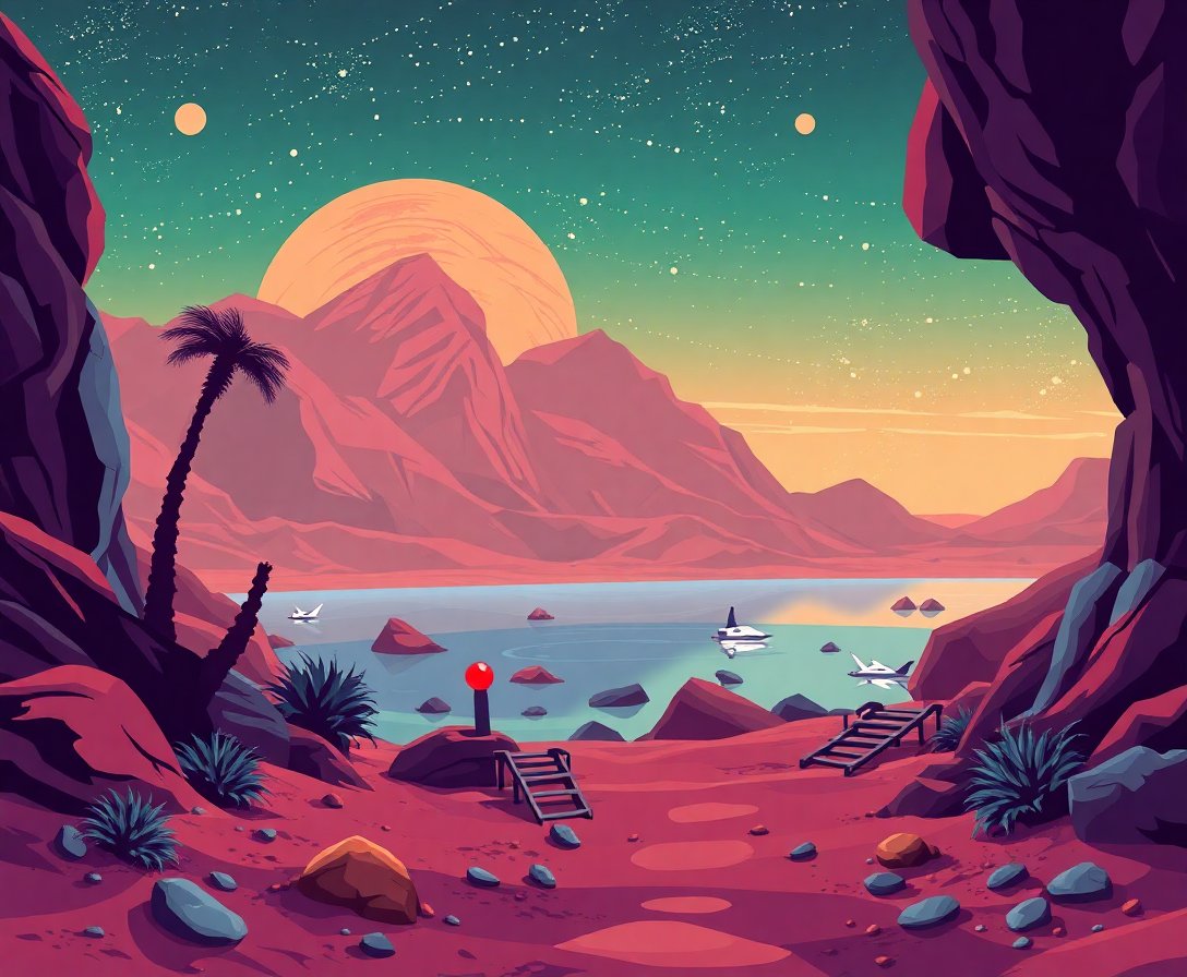 vintage-martian-oasis-rest-paint-by-numbers-kit-sci-fi-art