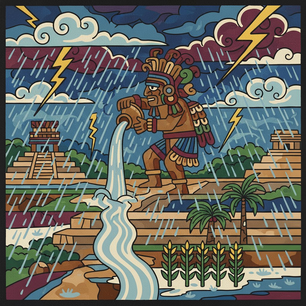 vintage-maya-rainstorm-paint-by-numbers-kit-cultural-art