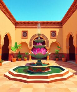 Lotus Fountain Paint Numbers