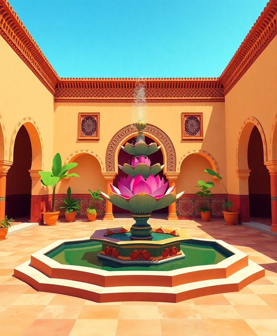 Lotus Fountain Paint Numbers Lotus Fountain Paint Numbers