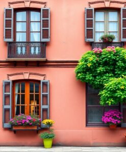 Vintage Mediopunto Window Facade Paint By Numbers