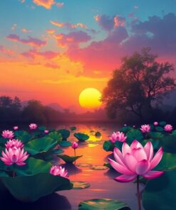 Lotus Dawn Paint Numbers