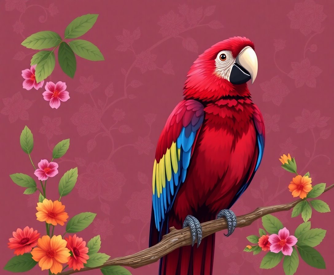 vintage-merlot-macaw-haven-paint-by-numbers-kit