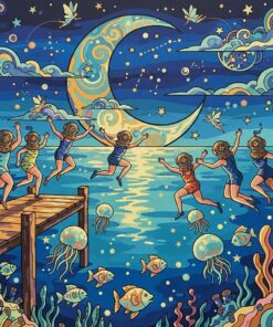 Vintage Midsummer Night Dive Paint By Numbers