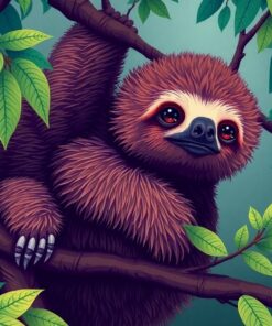 Canopy Sloth Paint Numbers