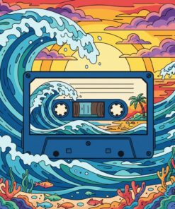 Vintage Mixtape Ocean Swell Paint By Numbers