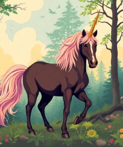 Forest Steed Paint Numbers