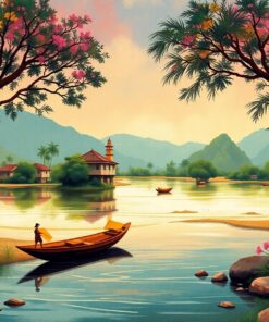 River Landscape Paint Numbers