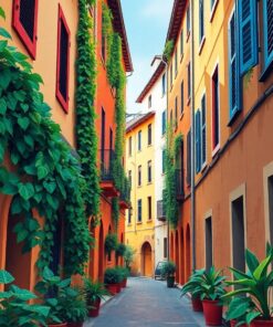 Vintage Monstera Alleyway Paint By Numbers