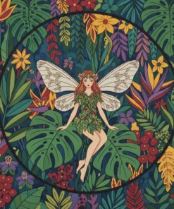 Vintage Monstera Faerie Paint By Numbers