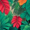 Vintage Monstera Fern Canopy Paint By Numbers