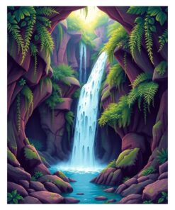 Grotto Falls Paint Numbers