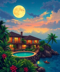 Cliffside Villa Paint Numbers