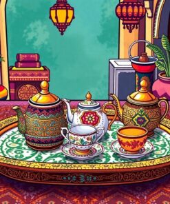 Tea Tray Paint Numbers