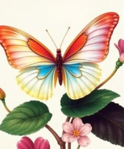 Vintage Morpho Botanical Chart Paint By Numbers