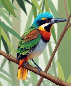 Motmot Bamboo Paint Numbers