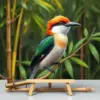 Vintage Motmot On Bamboo Paint By Numbers