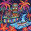 Vintage Neon Tiki Lounge Paint By Numbers