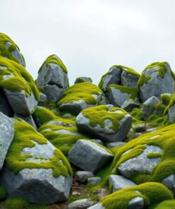 Vintage Nordic Mossy Boulders Paint By Numbers