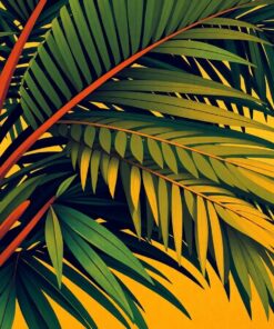 Vintage Nouveau Amber Palm Paint By Numbers