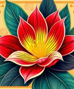 Vintage Nouveau Cereus Bloom Paint By Numbers