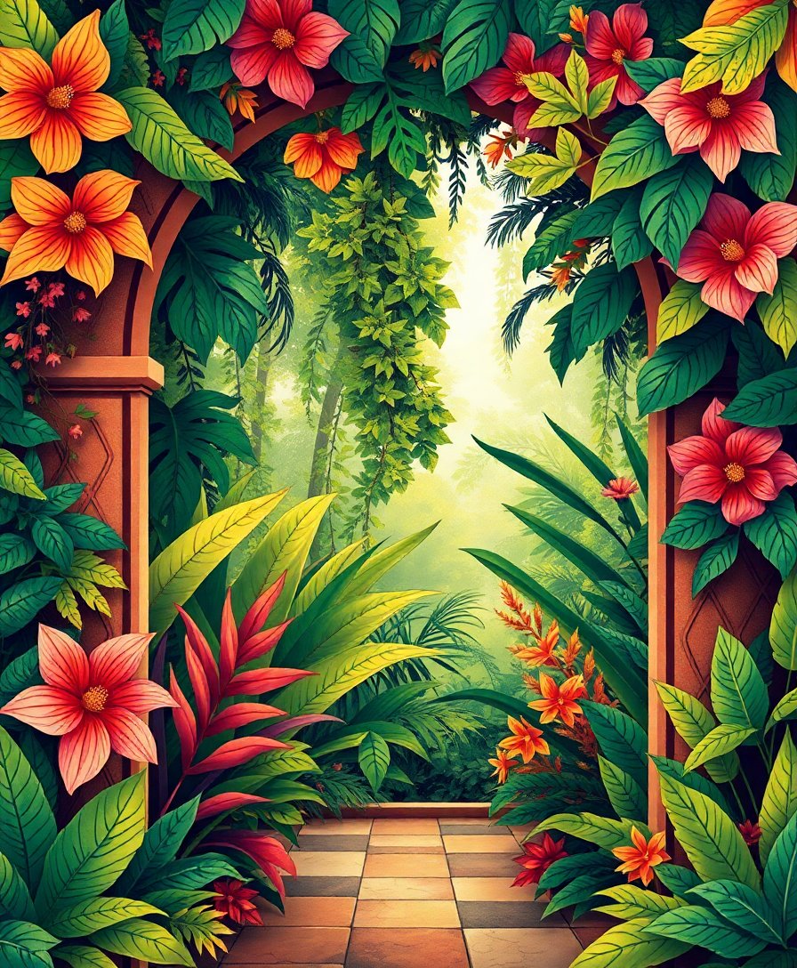 Jungle Arch Paint Numbers Jungle Arch Paint Numbers