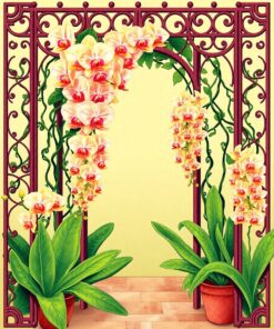 Orchid Trellis Paint Numbers