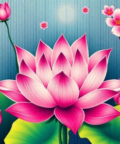 Vintage Nouveau Tropical Lotus Paint By Numbers