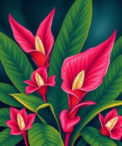 Twilight Bromeliads Paint Numbers