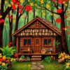 Vintage November Jungle Cabin Paint By Numbers