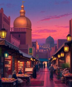 Bazaar Dusk Paint Numbers