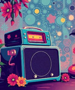 Vintage Oasis Music Machine Paint By Numbers