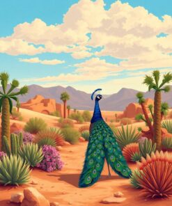 Peacock Stroll Paint Numbers