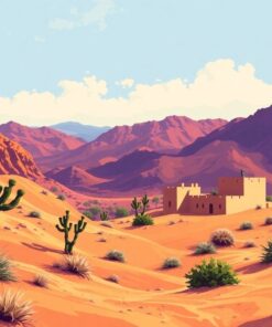 Vintage Oasis Sandstorm Paint By Numbers